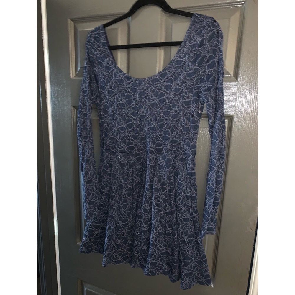 Free People cotton lace long sleeve dress